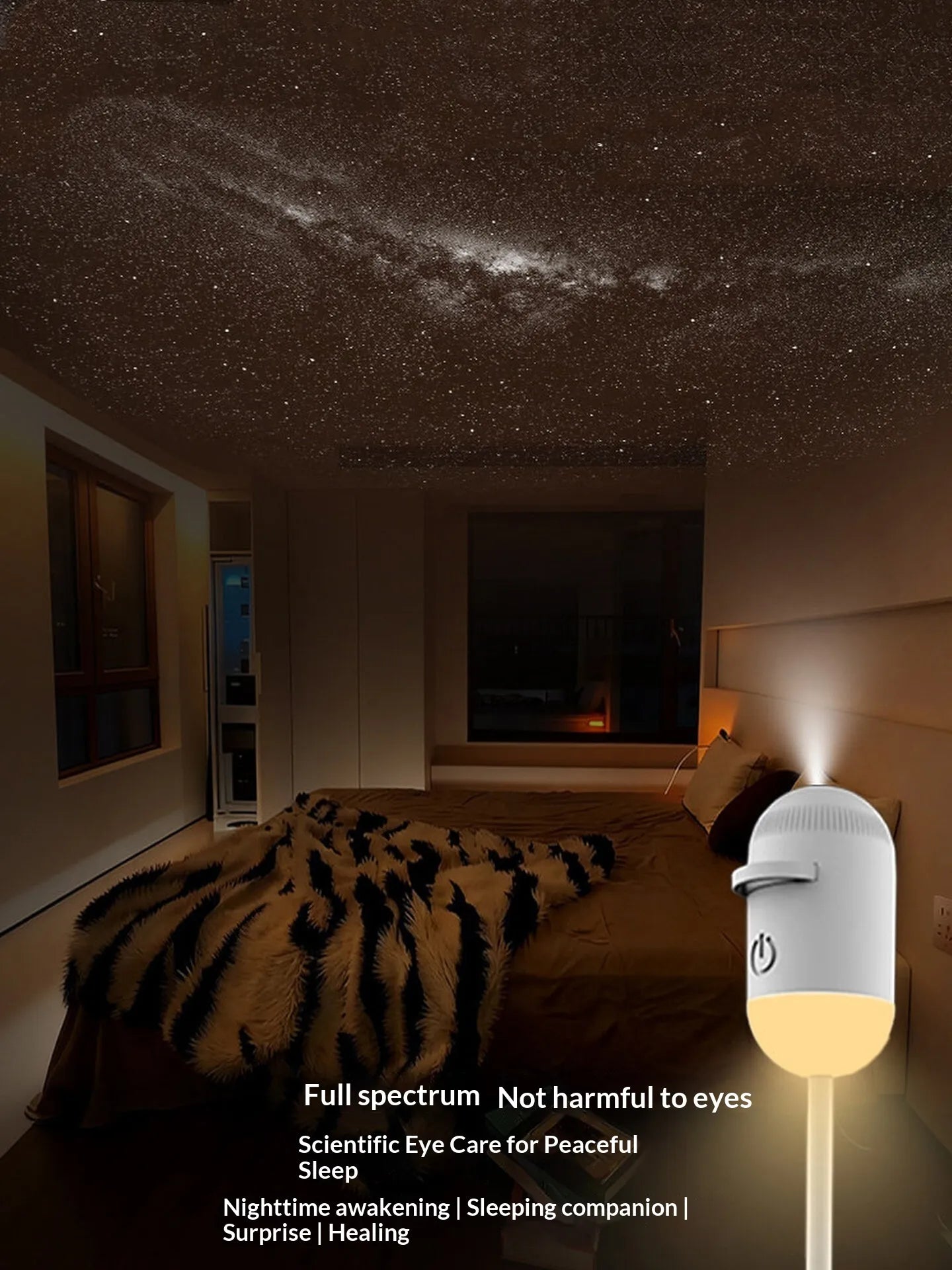 Night Light For The Bedroom Bedside Lamp For Sleep Baby Feeding And Eye Protection With USB Charging
